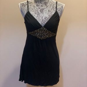 Guess Women’s Small Black Crystal Beaded Tank Top